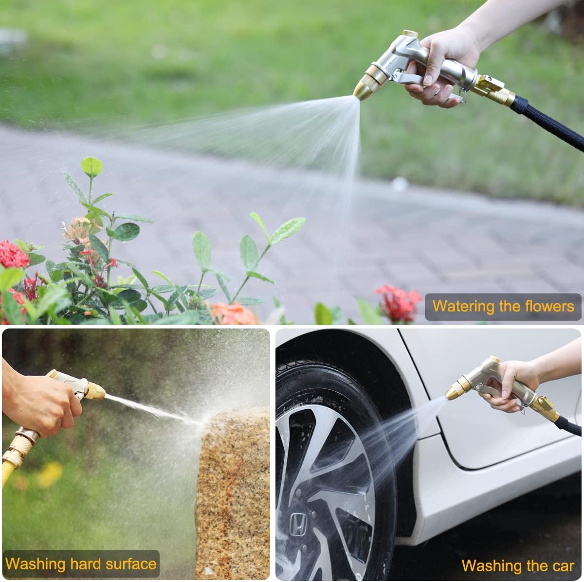 FANHAO Garden Hose Nozzle with Brass Tip