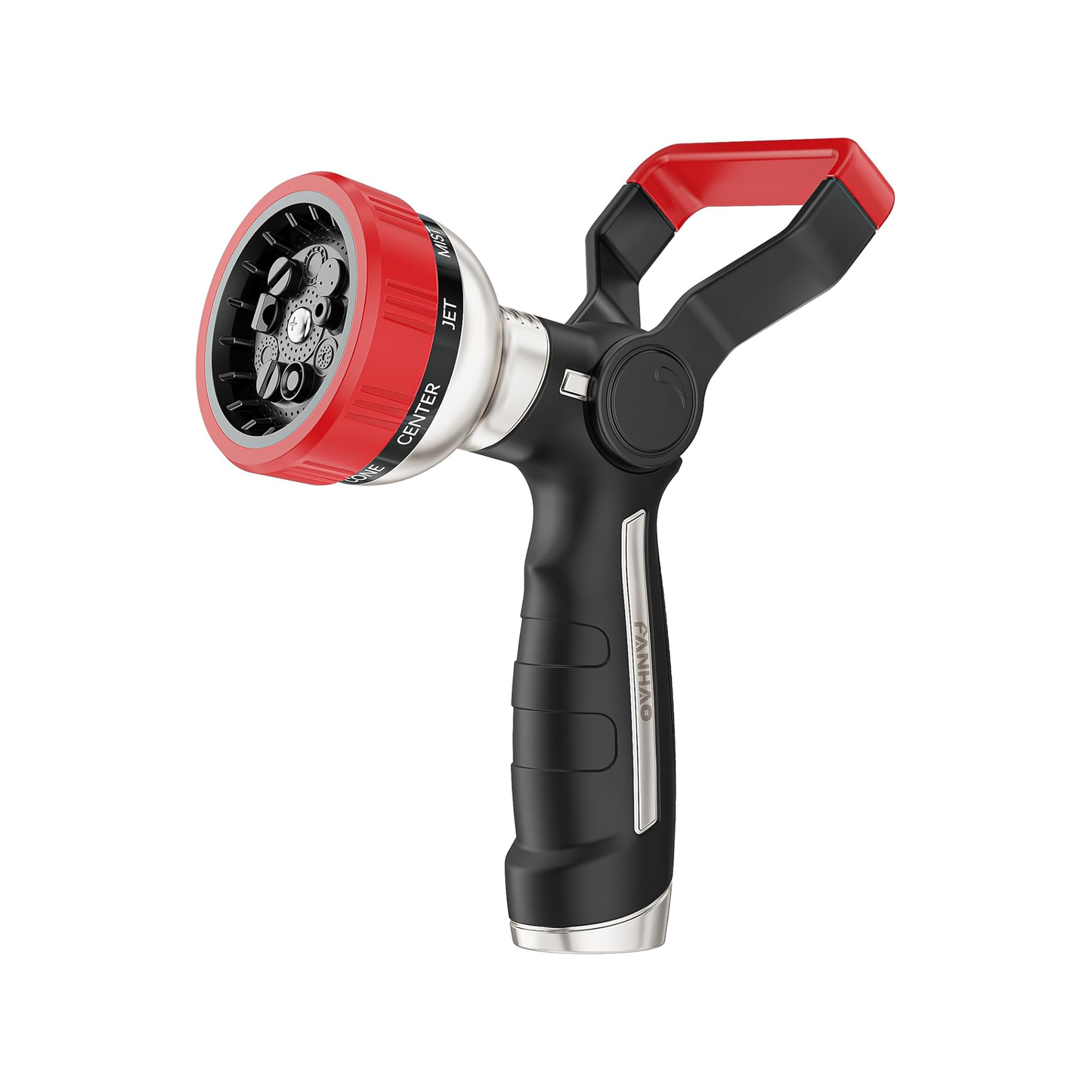 FANHAO Heavy Duty Fireman Style Garden Hose Nozzle - 9 Spray Modes