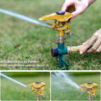 FANHAO Heavy Duty Pulsating Lawn Sprinkler on Spike Base