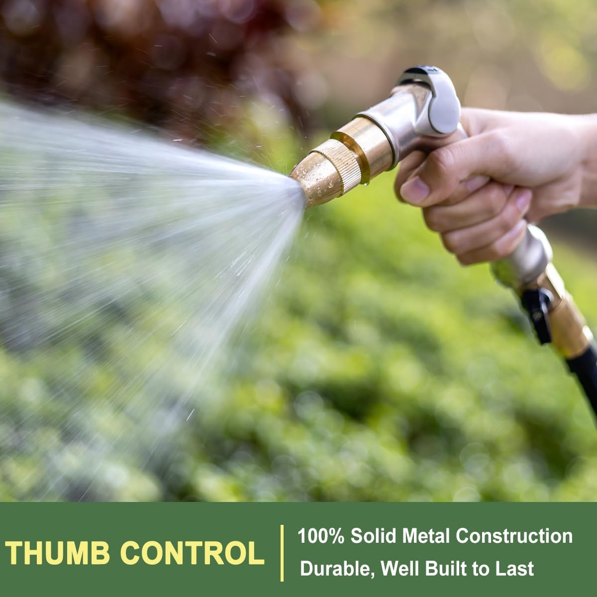 FANHAO Professional Heavy Duty Garden Hose Nozzle with Brass Tip