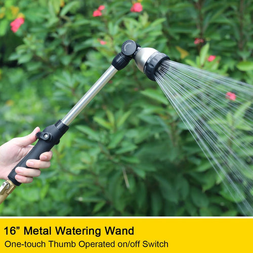 FANHAO 16 Inches 8-Pattern Garden Watering Wand-Black