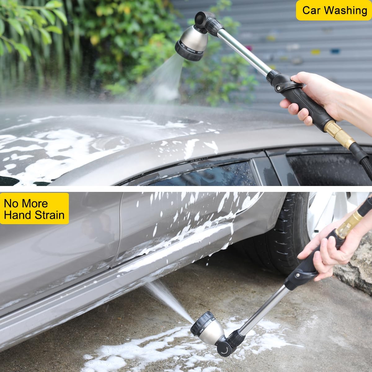 FANHAO 16 Inches 8-Pattern Garden Watering Wand-Black
