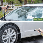 FANHAO Heavy Duty Garden Hose Nozzle, 100% Metal Water Nozzle with 8 Adjustable Spray Patterns-Black