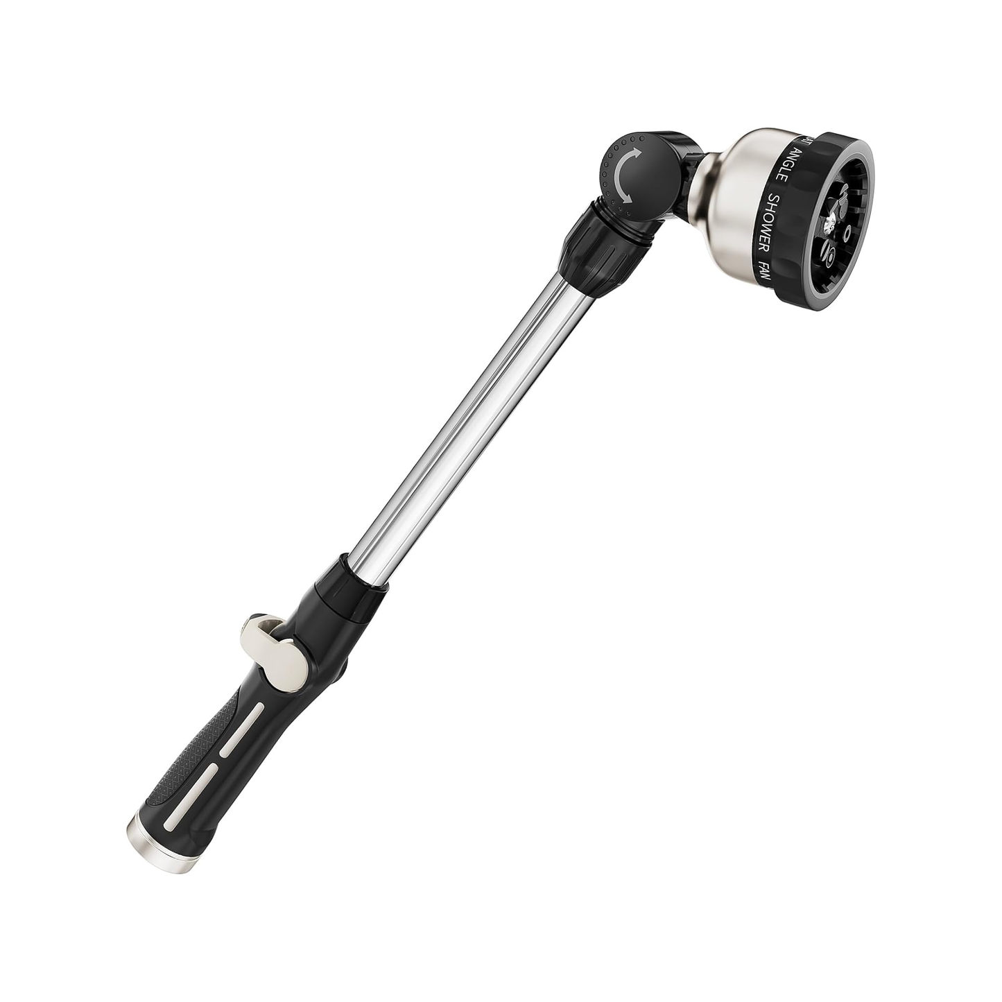 FANHAO Metal Watering Wand, 16-Inch Heavy Duty Garden Hose Wand with 9 Spray Patterns-‎Black
