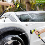 FANHAO Garden Hose Nozzle Heavy Duty,100% Metal Water Hose Sprayer with 8 Spray Patterns-Green