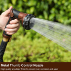 FANHAO Garden Hose Nozzle Heavy Duty, 100% Metal Water Hose Nozzle Sprayer with 8 Spray Patterns