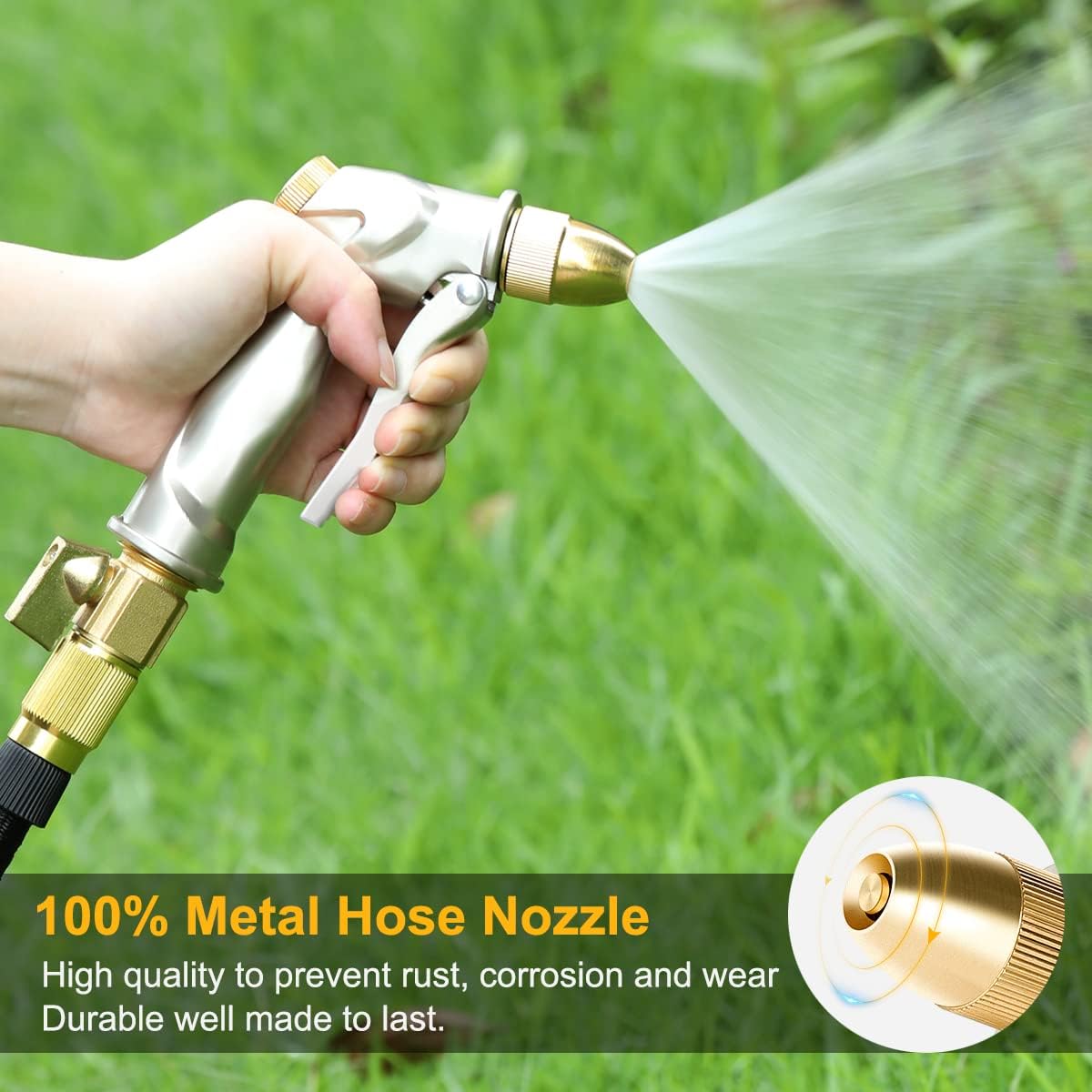 FANHAO Garden Hose Nozzle with Brass Tip