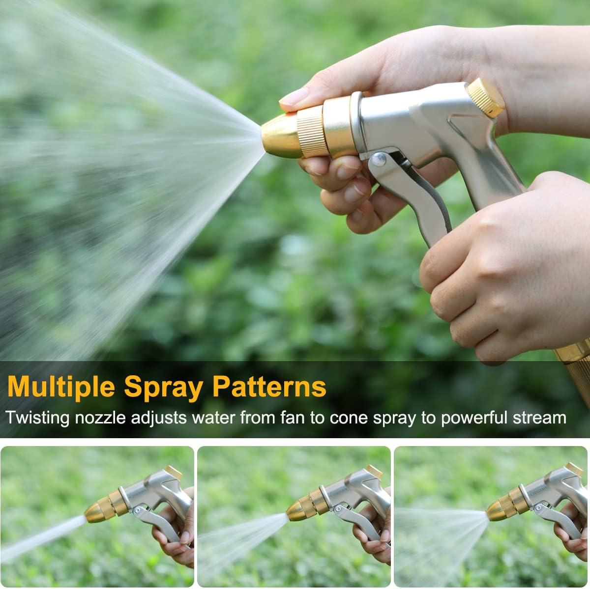 FANHAO Garden Hose Nozzle with Brass Tip