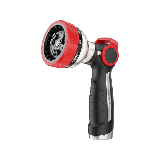 FANHAO Heavy Duty Thumb Control Garden Hose Nozzle - 9 Spray Modes