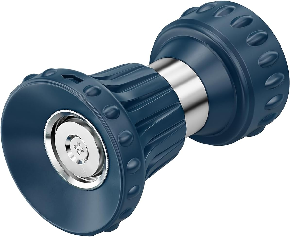 FANHAO High Power Adjustable Fireman Style Garden Hose Nozzle - Blue