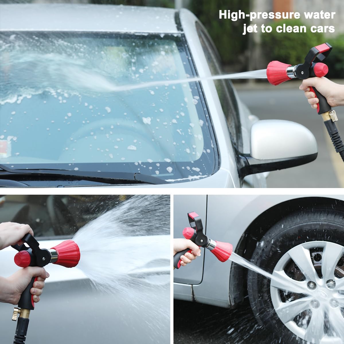 FANHAO High Pressure Fireman's Spray Nozzle with Lever Handle and Slip Ergonomic Grip