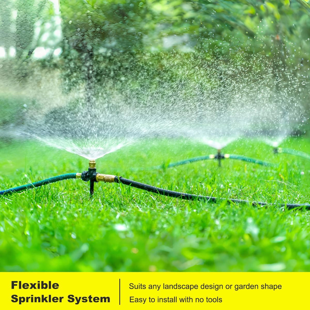 FANHAO Above Ground Sprinkler System - 360° Large Area Coverage