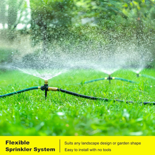 FANHAO Above Ground Sprinkler System - 360° Large Area Coverage