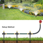 FANHAO Above Ground Sprinkler System - 360° Large Area Coverage