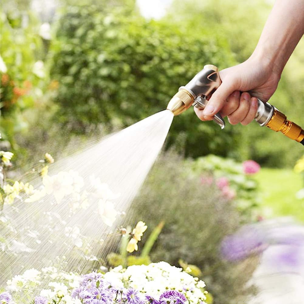 FANHAO Upgraded Heavy Duty Metal 4-Pattern Hose Nozzle Sprayer