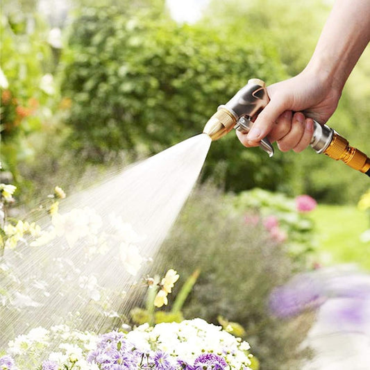 FANHAO Upgraded Heavy Duty Metal 4-Pattern Hose Nozzle Sprayer
