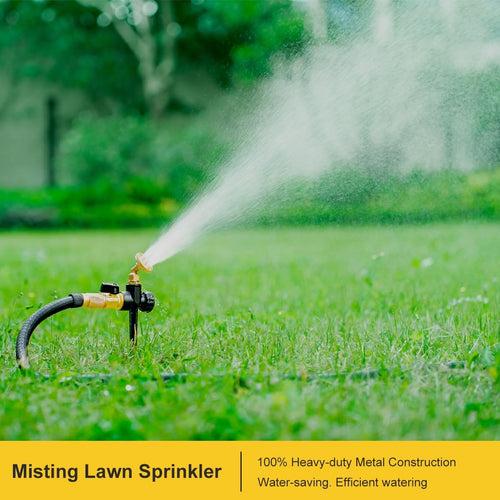 FANHAO 2 Pack Metal Lawn Sprinklers – Adjustable Brass Nozzle, Spike Base