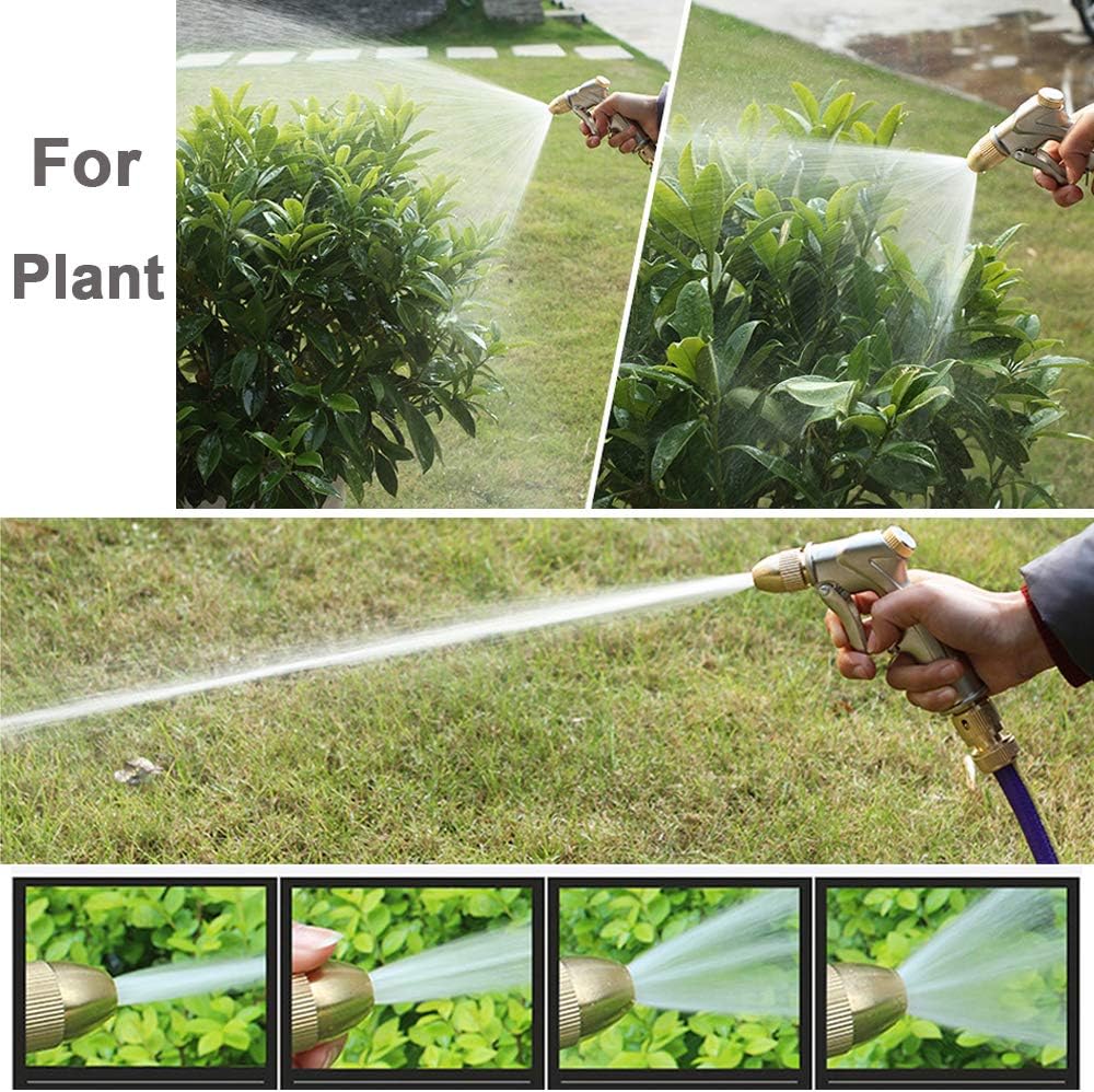 FANHAO Upgraded Heavy Duty Metal 4-Pattern Hose Nozzle Sprayer