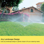 FANHAO 2 Pack Metal Lawn Sprinkler for Yard, Automatic Garden Water Sprinkler on Spike Base-Black