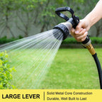 FANHAO 8-Pattern Heavy Duty Fireman Style Hose Nozzle - Black