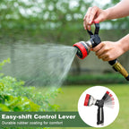 FANHAO Heavy Duty Fireman Style Garden Hose Nozzle - 9 Spray Modes