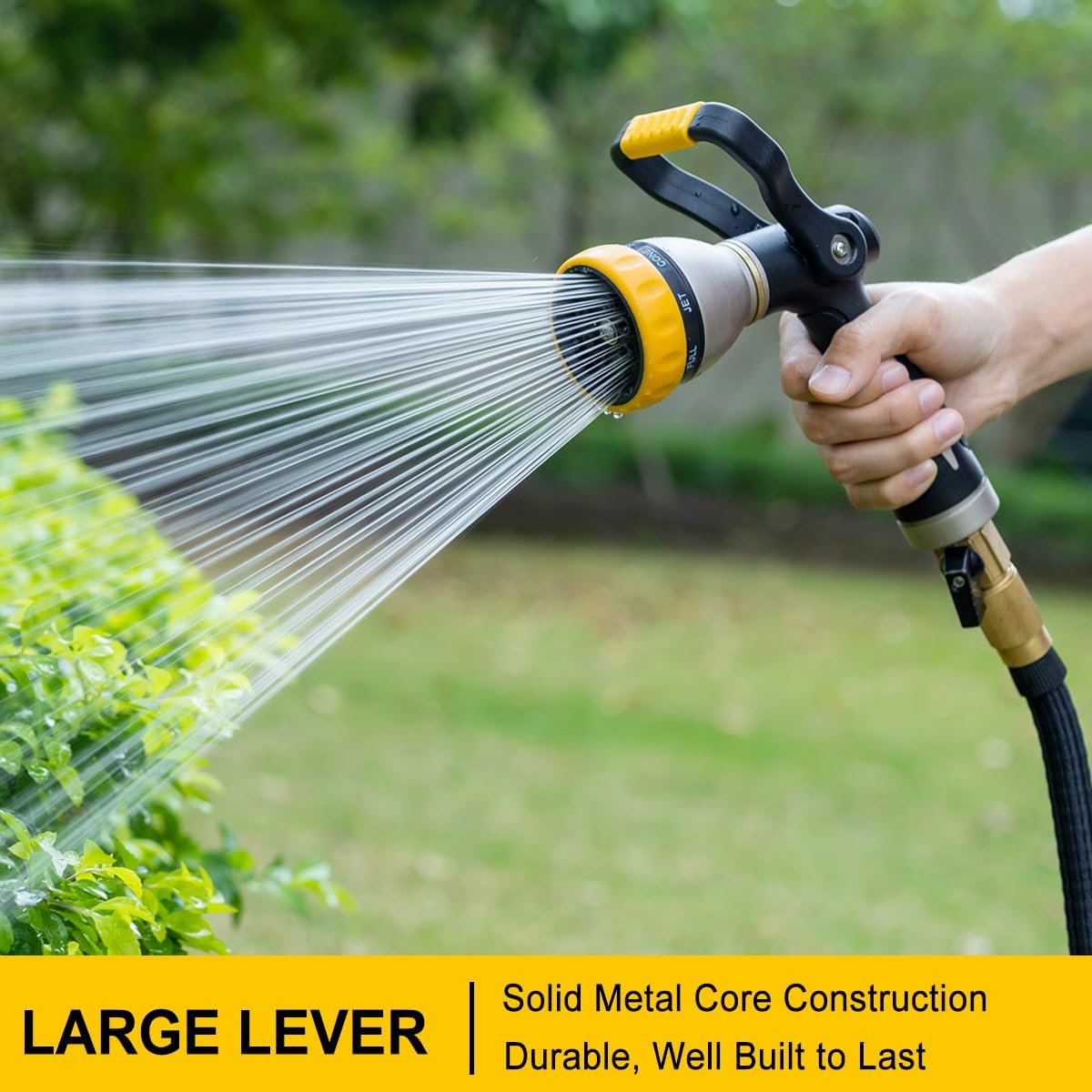 FANHAO Heavy Duty Fireman's Hose Nozzle with 8 Spray Patterns