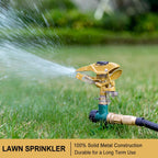 FANHAO Heavy Duty Pulsating Lawn Sprinkler on Spike Base